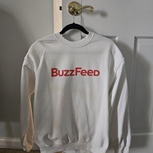 Buzzfeed White Crewneck Sweater